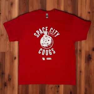 University of Houston Space City Coogs Red T-Shirt Mens XL University Texas‎